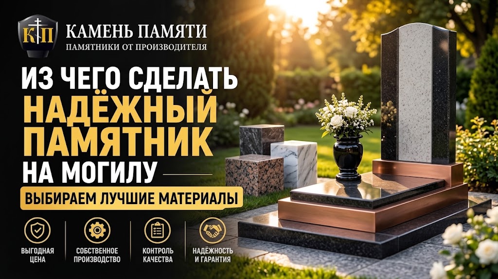 Из чего сделать надёжный памятник на могилу